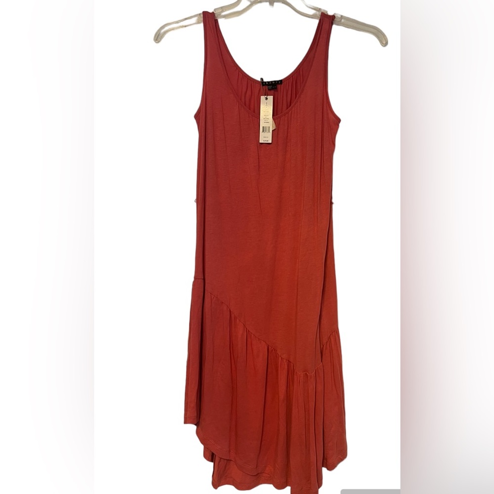 Theory Faricaem K Women’s Pink Coral Sleeveless Flowy Tunic Dress SzP Airy